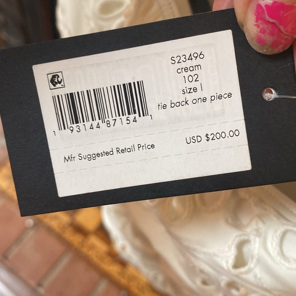 Kate Spade Women's Eyelet Tie Back One Piece Swimsuit size 10 - Picture 5 of 7